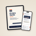 El Libro Gordo de la IA en PDF: la portada en una tableta y una página por dentro en el móvil